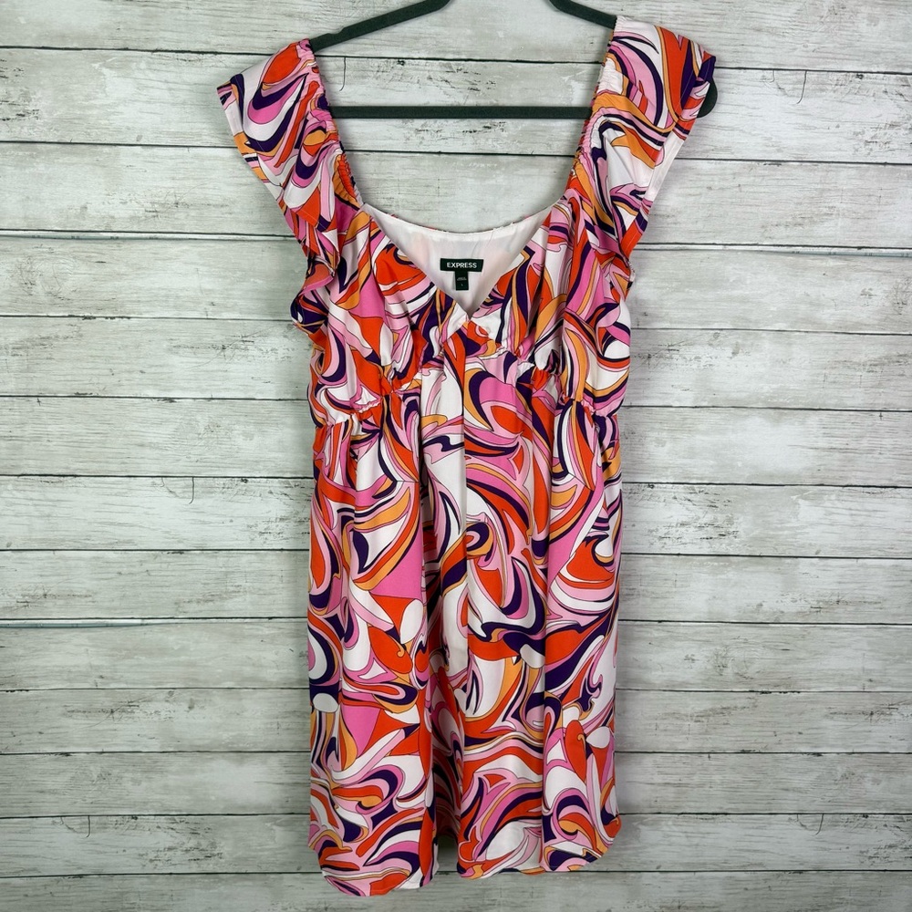 Express Multicolor Swirl Dress